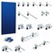 Triton Products 18 pc LocHook Assortment W/ (1) 18" W x 36" H Blue Epoxy 18-Gauge Steel Square Hole Pegboard LB18-1BH-KIT - alternate 1